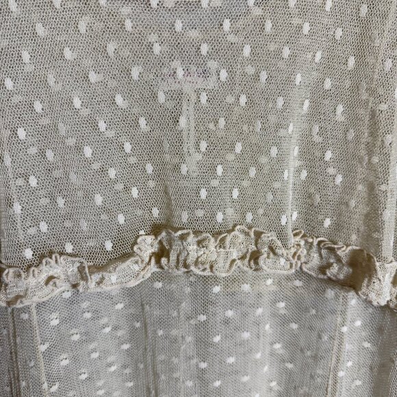 Intimately Free People Sheer Lace Midi Dress Women's Small Cream Boho Festival - Picture 7 of 14